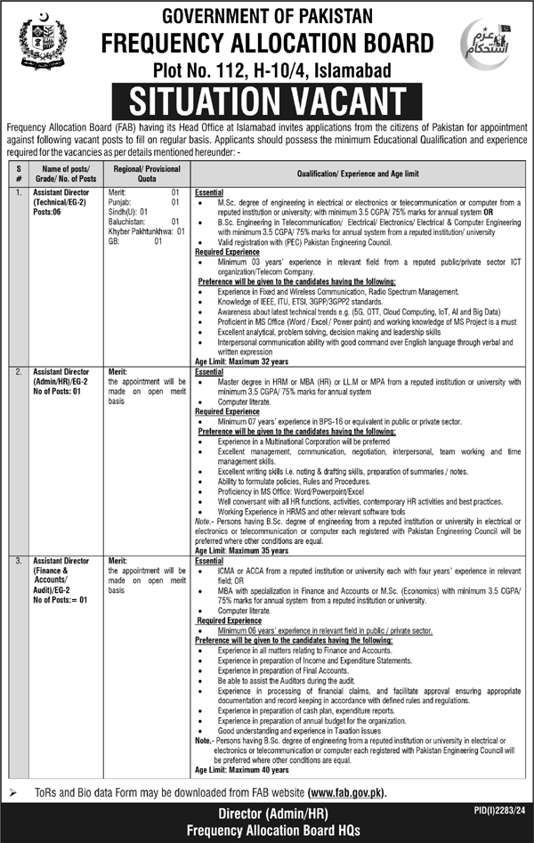 Frequency Allocation Board (FAB) Job Opportunities Apply Now 1 Frequency Allocation Board (FAB) Job Opportunities Apply Now