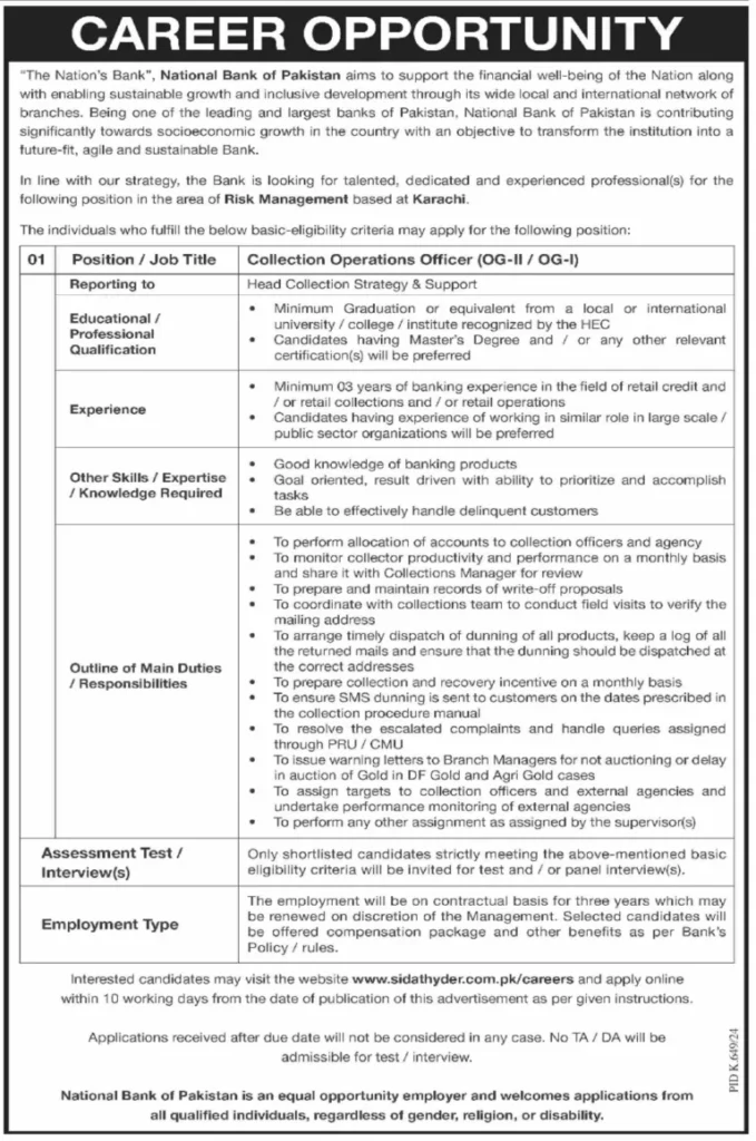 National Bank of Pakistan Job Opportunities 2024 3 National Bank of Pakistan Job Opportunities