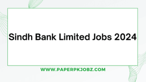 Sindh Bank Limited Jobs 2024