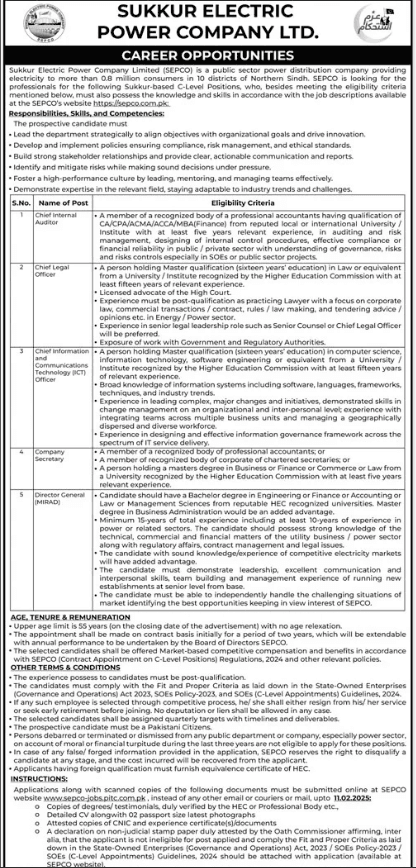 Sukkur Electric Power Company SEPCO Opportunities 2025 1 Sukkur Electric Power Company SEPCO Opportunities 2025