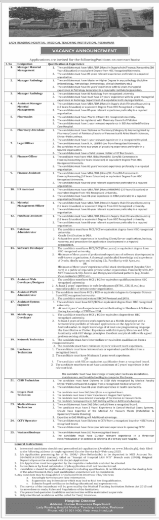 Lady Reading Hospital MTI Job Opportunities 2025 1 Lady Reading Hospital MTI Job Opportunities 2025