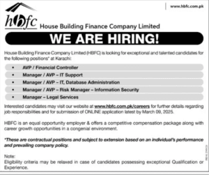 HBFC Jobs 2025 Apply Online for Multiple Positions
