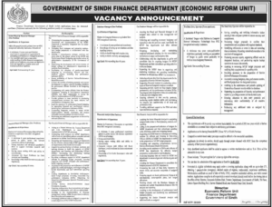 Today Government of Sindh Finance Department Positions 2025