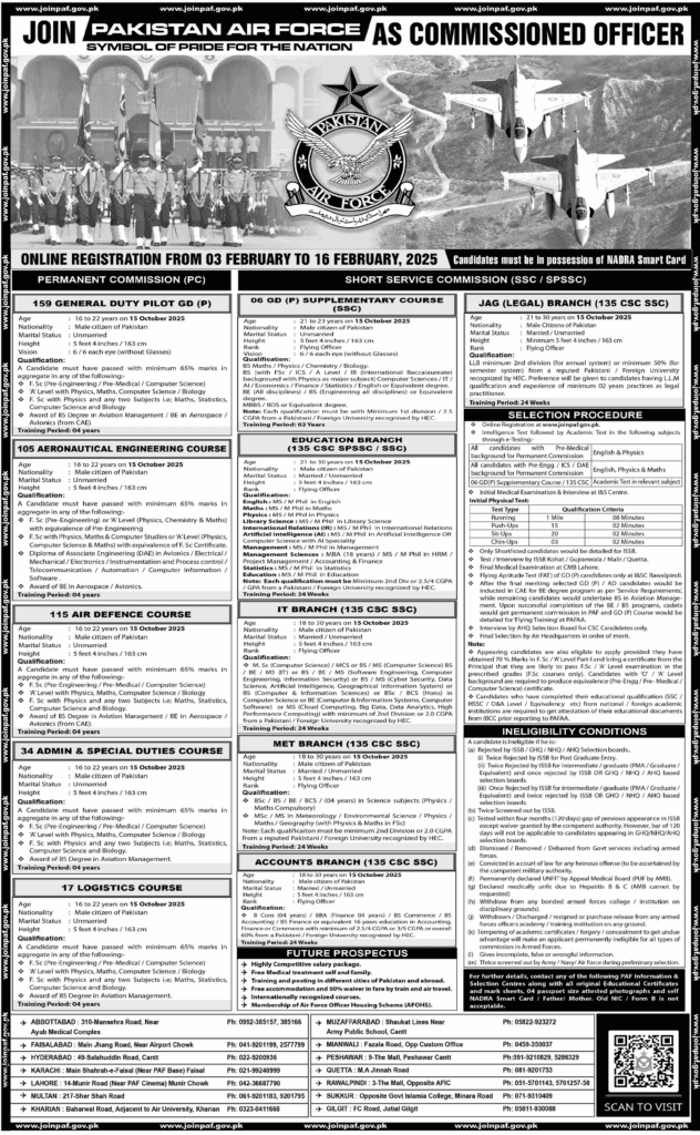 Latest Join Pakistan Air Force as a Commissioned Officer 2025 1 Latest Join Pakistan Air Force as a Commissioned Officer 2025