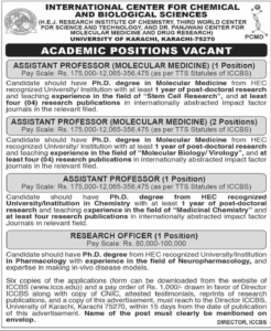 ICCBS Center Karachi University Job Opportunities