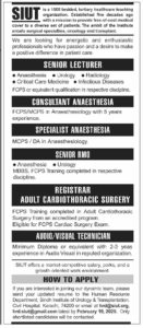 Latest Career Opportunities at SIUT Sindh