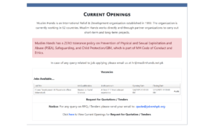 Muslim Hands Jobs 2025