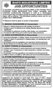 Latest Biafo Industries Limited Job Opportunities 2025