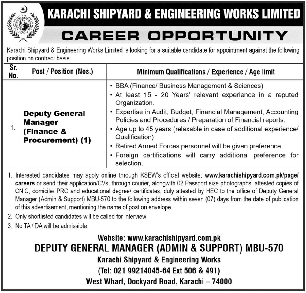 New Opportunities at Karachi Shipyard Limited 2025 1 New Opportunities at Karachi Shipyard Limited 2025