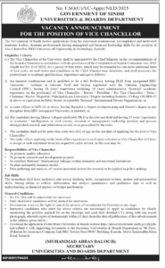 Sindh Govt Jobs at Universities Boards Department 2025