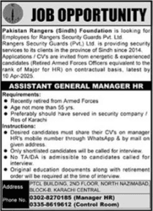 Pakistan Rangers Sindh Foundation Opportunities