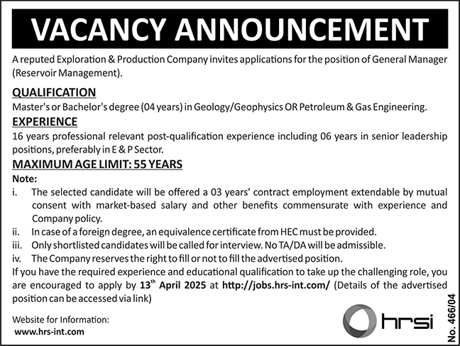 Latest General Manager Jobs at HRSI Company 2025 1 Latest General Manager Jobs at HRSI Company