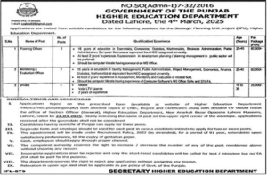 Higher Education Department Punjab Opportunities
