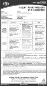 Federal Board of Revenue FBR Job Opportunities