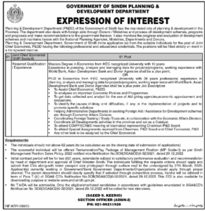 Latest Sindh Planning and Development Department Jobs 2025