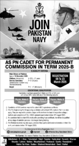 Latest Today Jobs in Pakistan Navy 2025