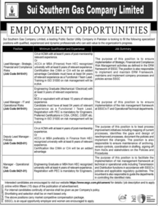 Apply Now For Sui Southern Gas Company SSGC Jobs