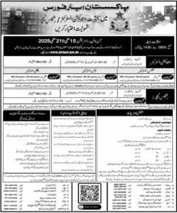 Pakistan Air Force Latest New Jobs 2025