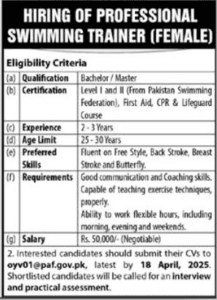 Job Opportunity at Pakistan Air Force PAF 2025