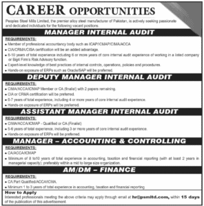 Peoples Steel Mills Jobs Opportunities 2025