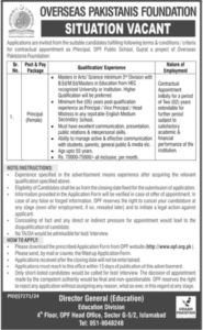 Overseas Pakistanis Foundation OPF Opportunities 2025