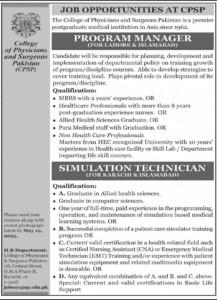 College of Physicians Jobs Opportunities 2025