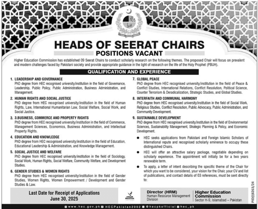 HEC Higher Education Commission Islamabad Jobs 1 HEC Higher Education Commission Islamabad Jobs