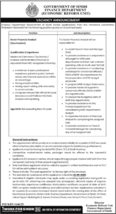 Latest Career Posts at Sindh Finance Department