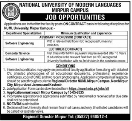National University Mirpur Campus Jobs 2025 1 National University Mirpur Campus Jobs 2025