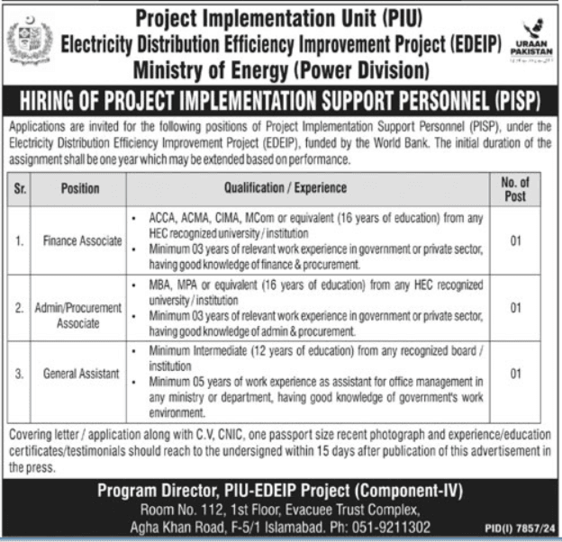 Latest Jobs at Ministry of Energy Power Division 1 Latest Jobs at Ministry of Energy Power Division
