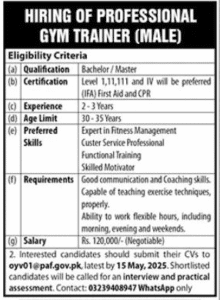 PAF Pakistan Air Force Opportunities 2025