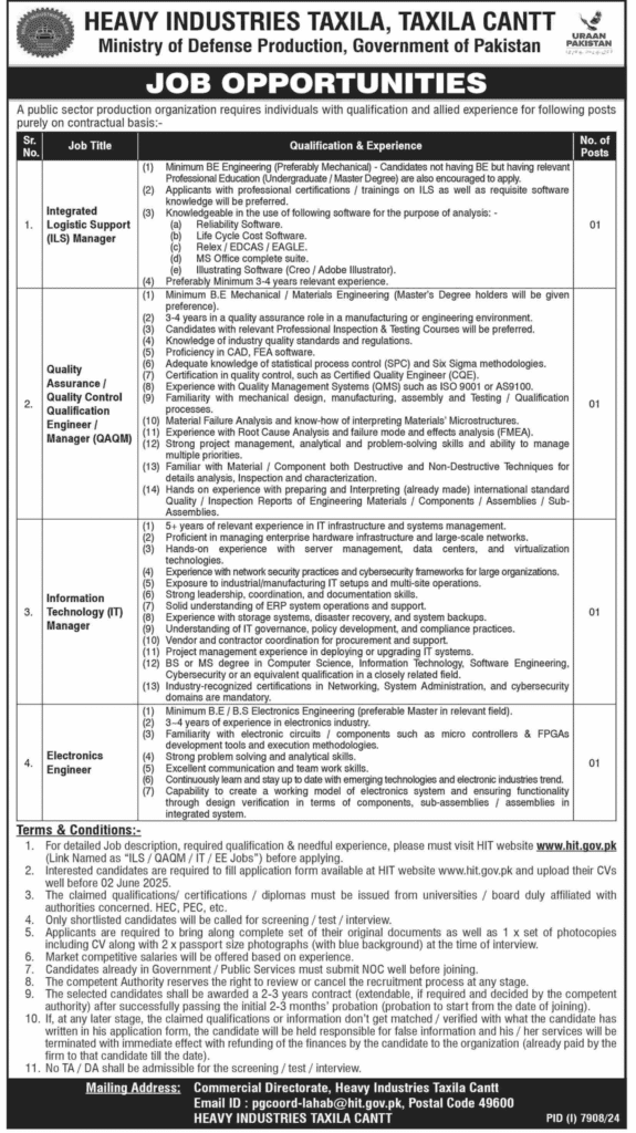 Ministry of Defense Production URAAN Pakistan Jobs 1 Ministry of Defense Production URAAN Pakistan Jobs