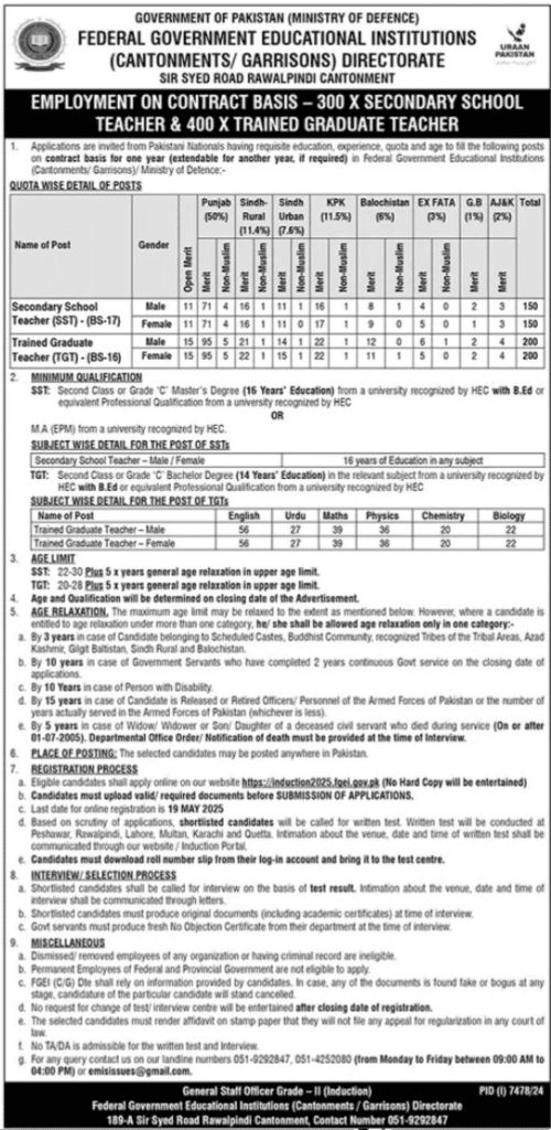 Today Federal Education Department Teachers Jobs 2025 1 Today Federal Education Department Teachers Jobs 2025