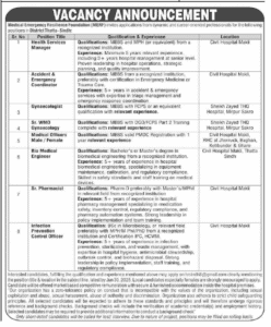 Medical Emergency Resilience NGO MERF Sindh Jobs